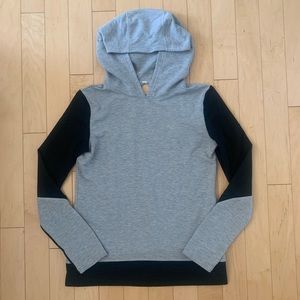 Glyder Open Back Gray Black Hoodie Small